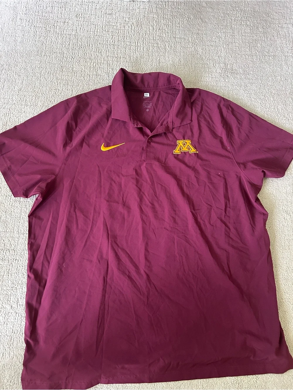 Nike Dri Fit Minnesota Gophers 2XL polo college sports football
